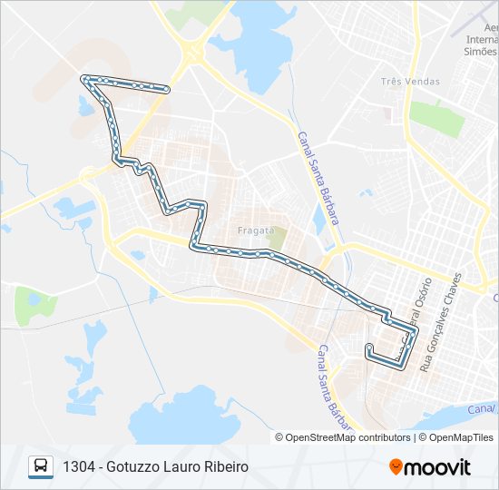 Mapa de 1301 GOTUZZO de autobús