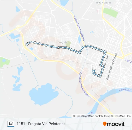 1101 FRAGATA Bus Line Map