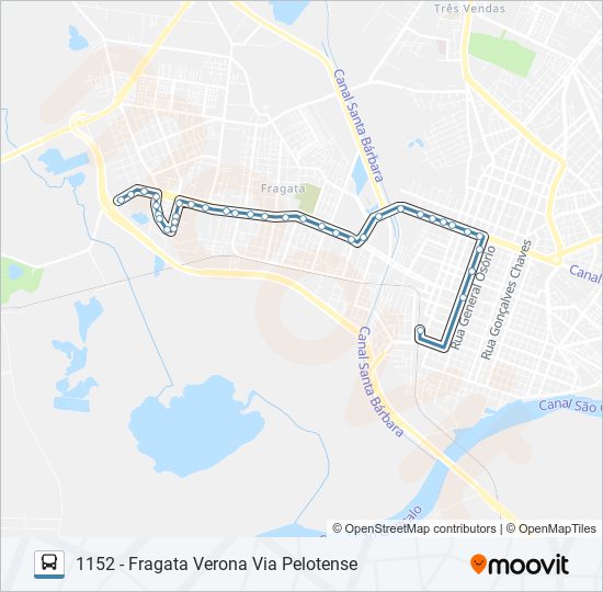 Mapa de 1101 FRAGATA de autobús