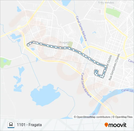 1101 FRAGATA Bus Line Map