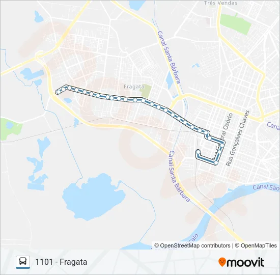 1101 FRAGATA Bus Line Map