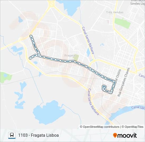 1101 FRAGATA Bus Line Map