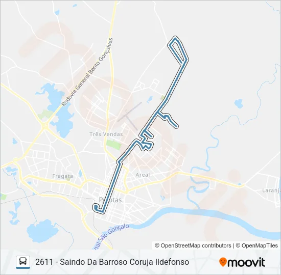 2611 CORUJA ILDEFONSO Bus Line Map