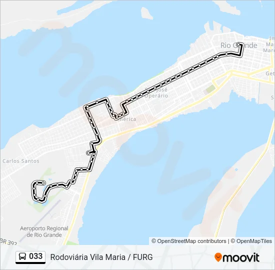 033 Bus Line Map