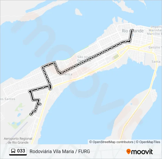 033 Bus Line Map