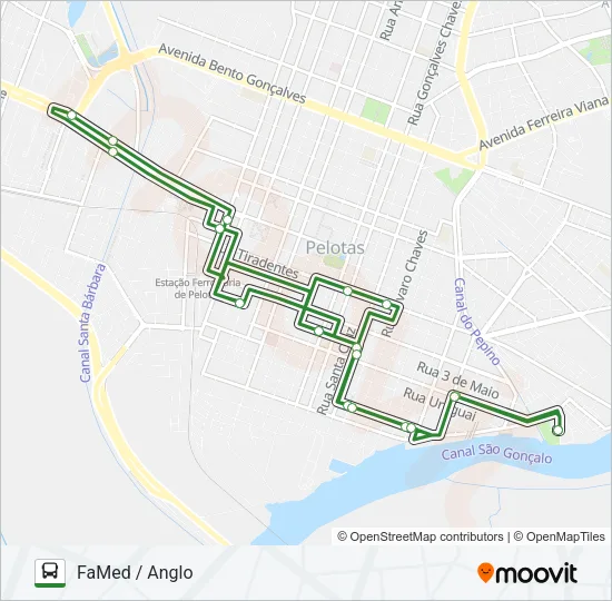UFPEL FAMED Bus Line Map