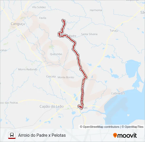 1994 ARROIO DO PADRE X PELOTAS Bus Line Map