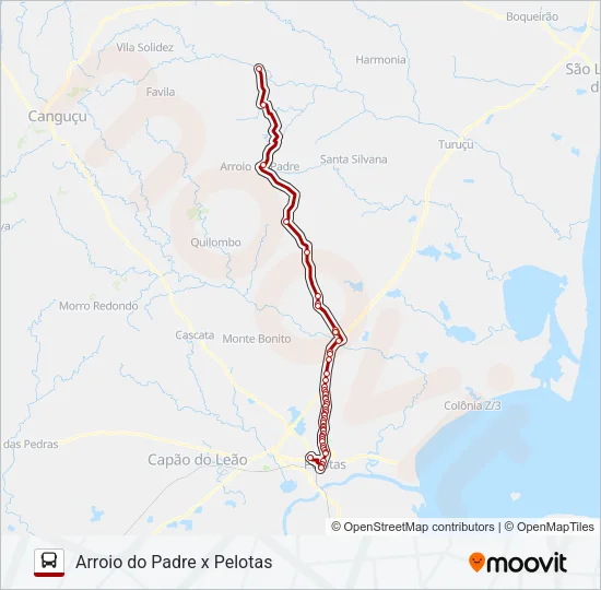 1994 ARROIO DO PADRE X PELOTAS Bus Line Map