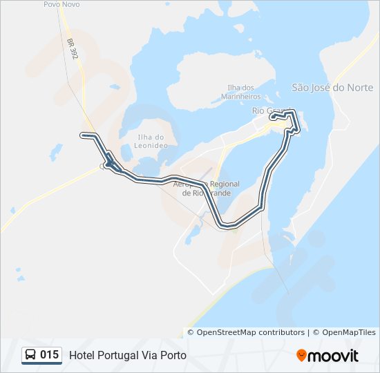 Mapa da linha 015 de 