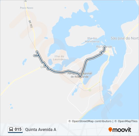 Mapa da linha 015 de 