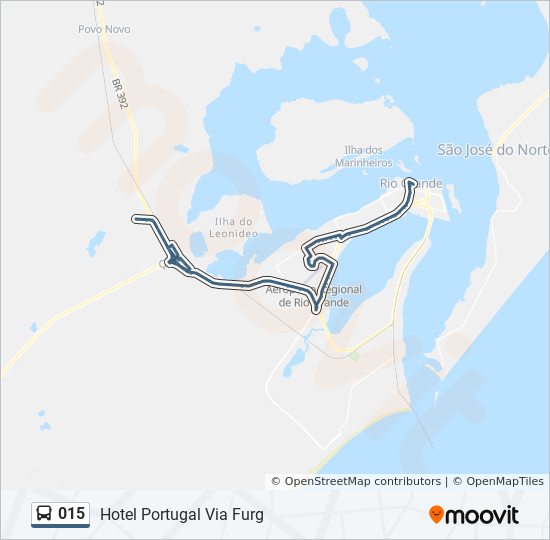 Mapa da linha 015 de 