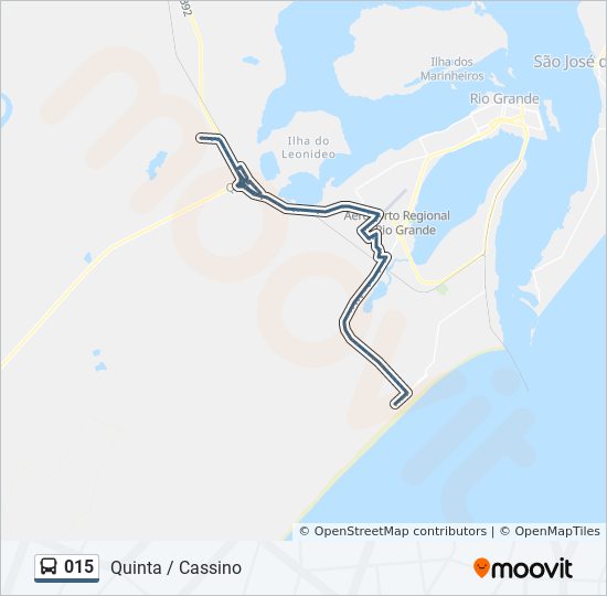 Mapa da linha 015 de 