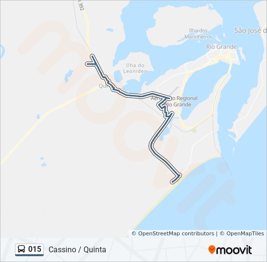 Mapa da linha 015 de 