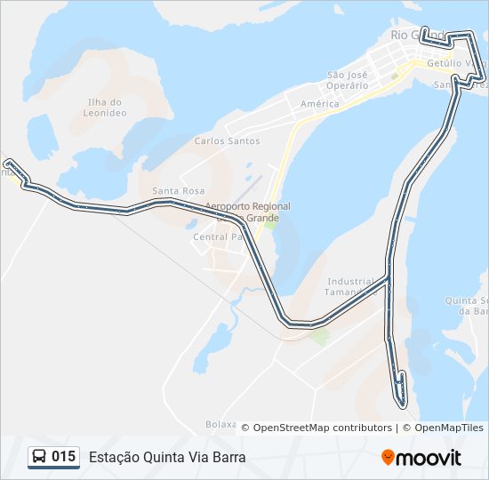 Mapa da linha 015 de 