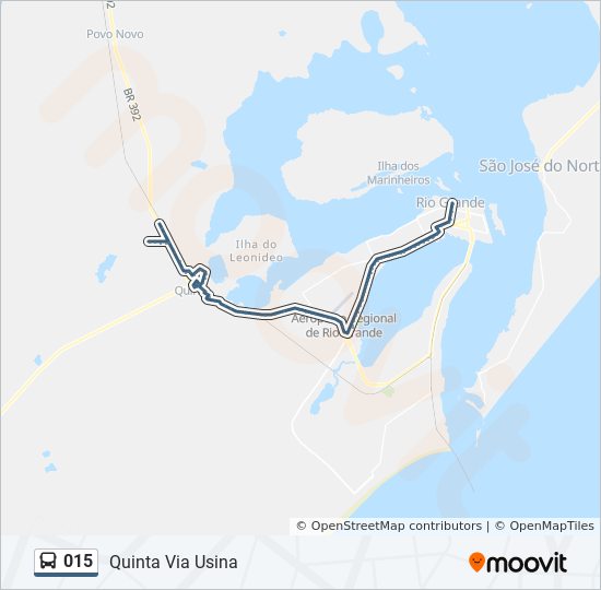 Mapa da linha 015 de 
