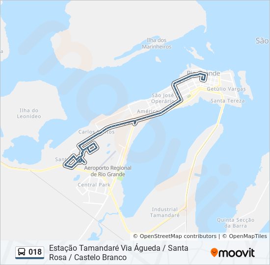 Mapa da linha 018 de 