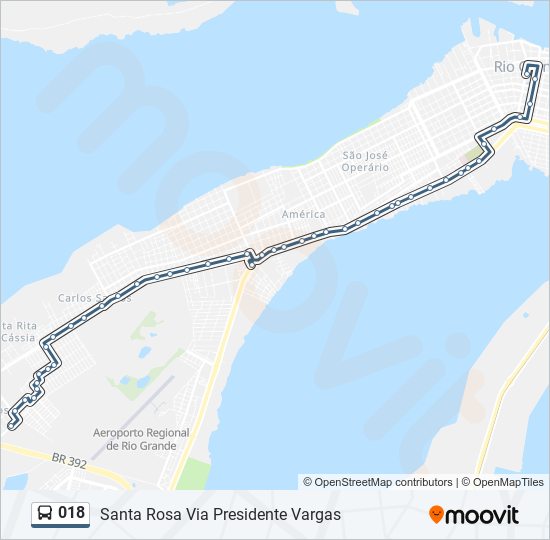 Mapa da linha 018 de 
