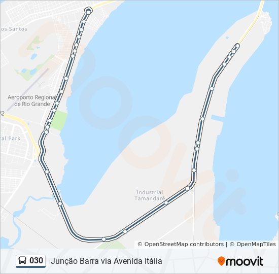 Mapa de 030 de autobús