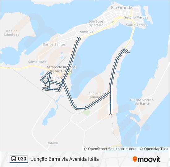 Mapa da linha 030 de 