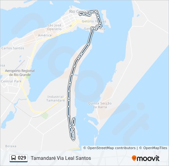 Mapa da linha 029 de 
