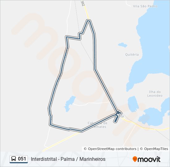 Mapa da linha 051 de 