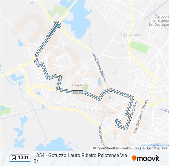 Mapa de 1301 de autobús