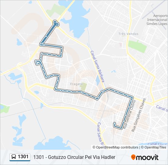 1301 bus Line Map