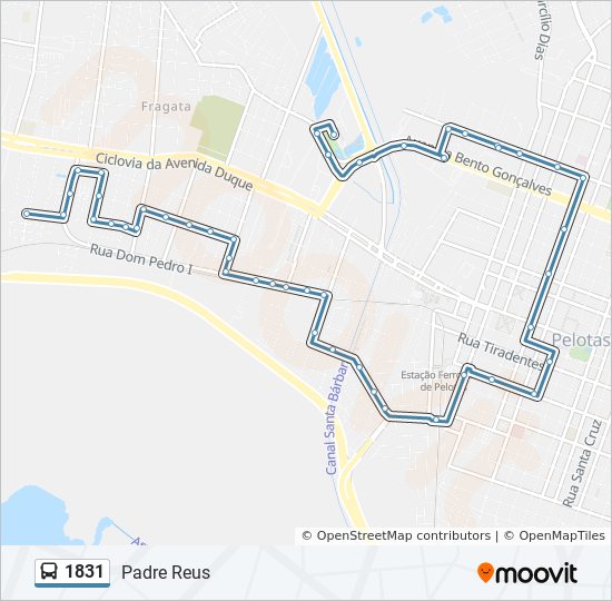 Mapa de 1831 de autobús