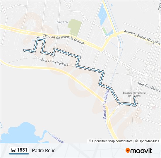 Mapa de 1831 de autobús