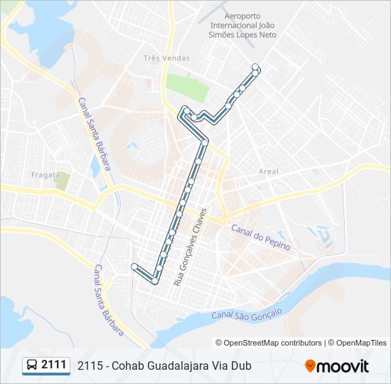 Mapa de 2111 de autobús