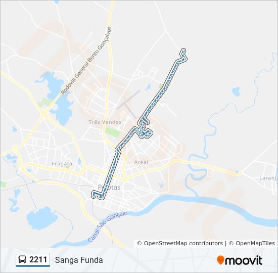 Mapa de 2211 de autobús