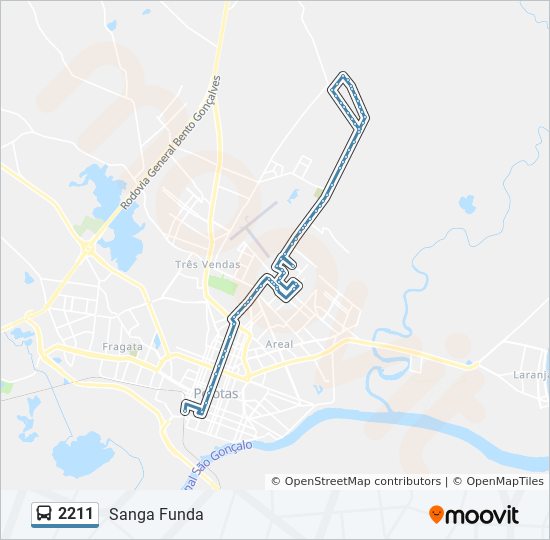 Mapa de 2211 de autobús