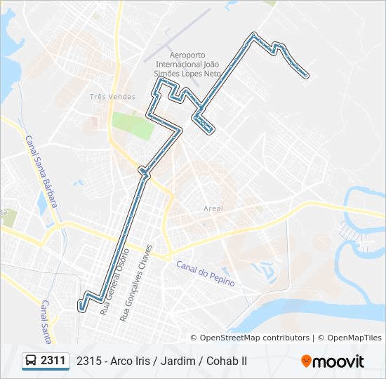 Mapa de 2311 de autobús