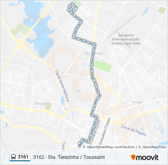 Mapa de 3161 de autobús