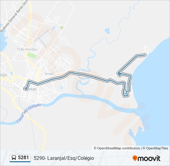 5281 bus Line Map