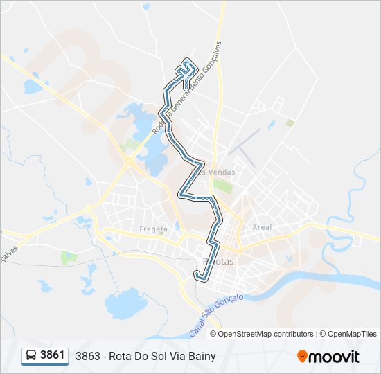 3861 bus Line Map