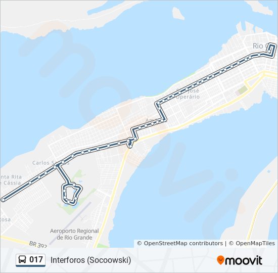 Mapa da linha 017 de 