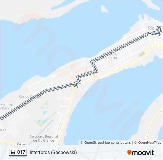 Mapa da linha 017 de 