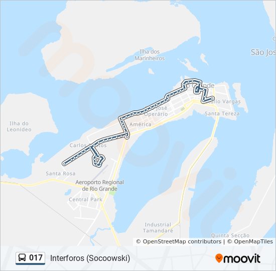 Mapa da linha 017 de 