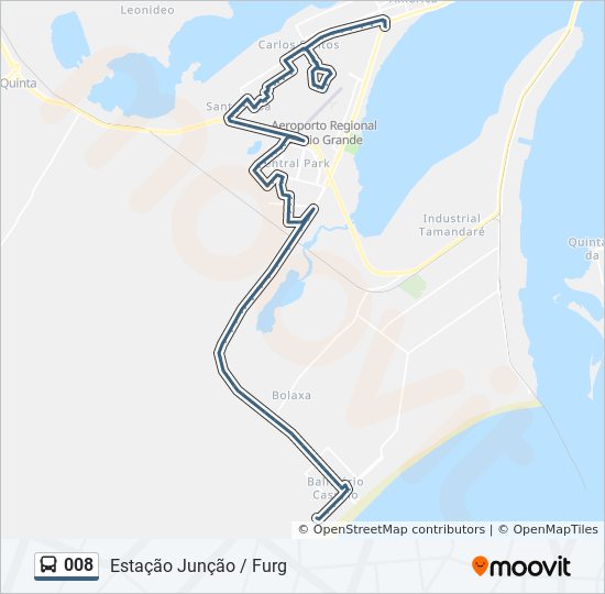 Mapa da linha 008 de 