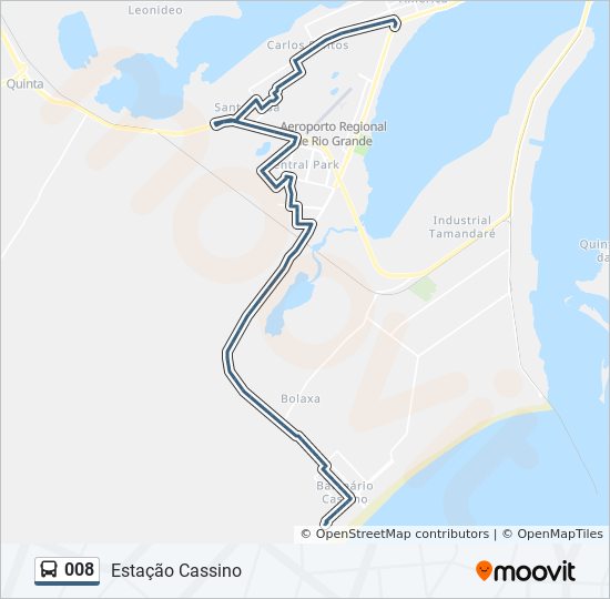 Mapa da linha 008 de 