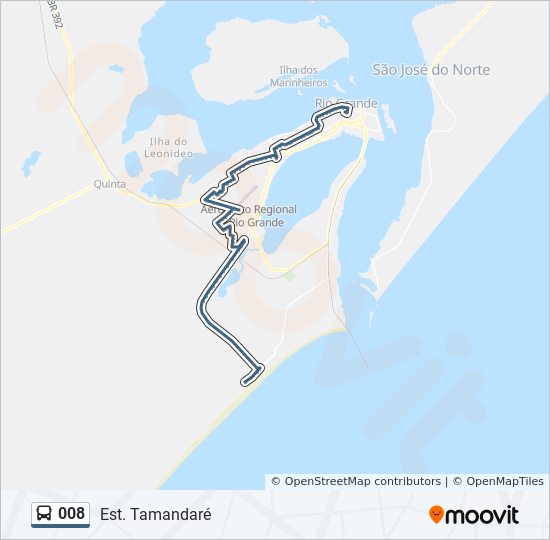 Mapa da linha 008 de 