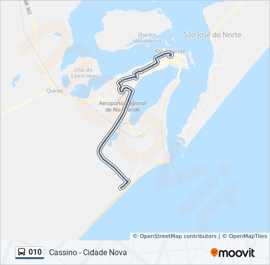 Mapa da linha 010 de 