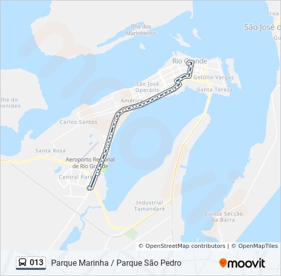 Mapa da linha 013 de 