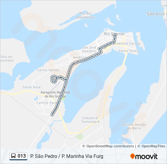 Mapa da linha 013 de 