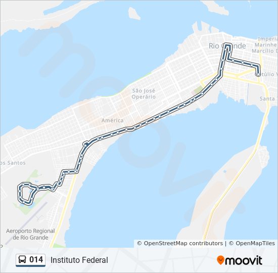 Mapa da linha 014 de 