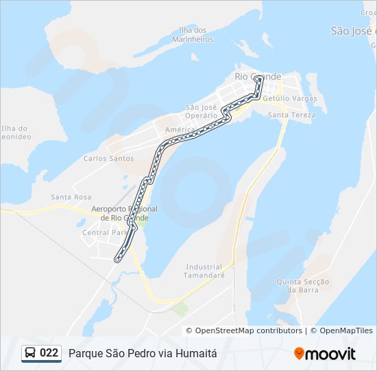 Mapa da linha 022 de 