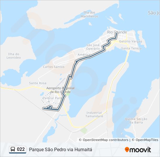 Mapa da linha 022 de 