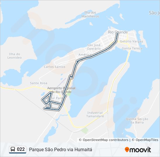 Mapa da linha 022 de 