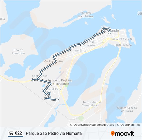 Mapa da linha 022 de 